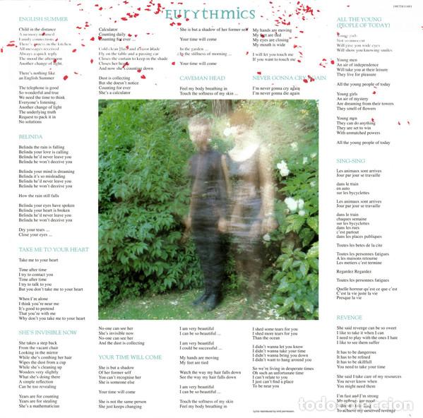 Discos de vinilo: EURYTHMICS - IN THE GARDEN - LP - Foto 5