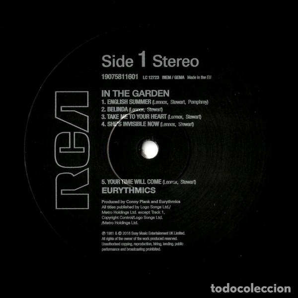 Discos de vinilo: EURYTHMICS - IN THE GARDEN - LP - Foto 7