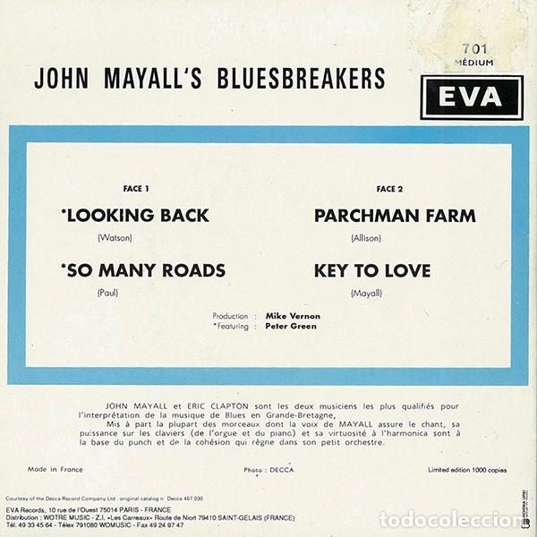 Discos de vinilo: JOHN MAYALL & THE BLUESBREAKERS - LOOKING BACK / PARCHMAN FARM - SINGLE - Foto 2