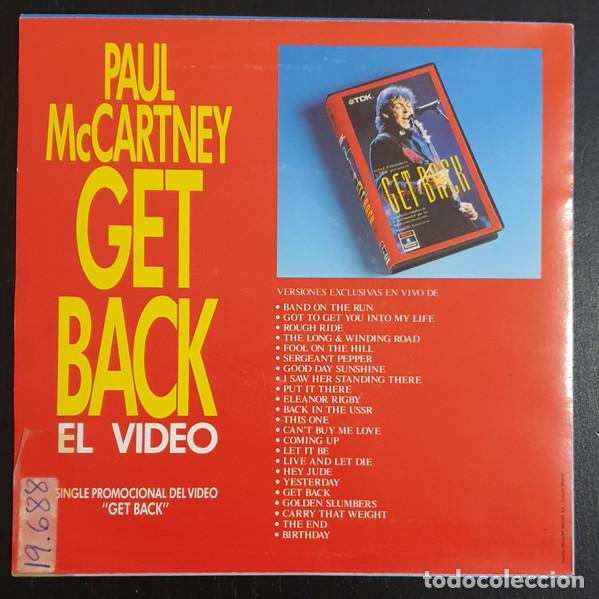 Discos de vinilo: PAUL MCCARTNEY - GET BACK EL VIDEO - SINGLE - Foto 2