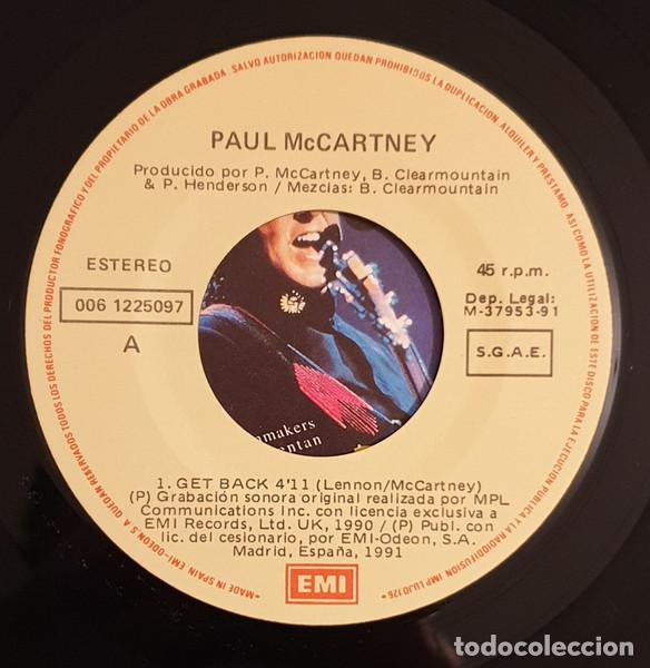 Discos de vinilo: PAUL MCCARTNEY - GET BACK EL VIDEO - SINGLE - Foto 3