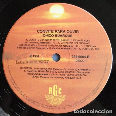 Discos de vinilo: CHICO BUARQUE - CONVITE PARA OUVIR CHICO BUARQUE - 2 LP - Foto 4