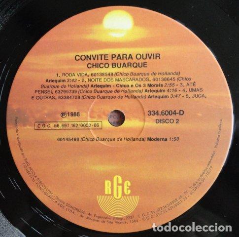 Discos de vinilo: CHICO BUARQUE - CONVITE PARA OUVIR CHICO BUARQUE - 2 LP - Foto 6