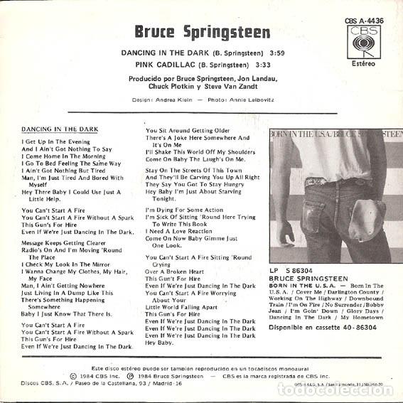 Discos de vinilo: BRUCE SPRINGSTEEN - DANCING IN THE DARK - SINGLE - Foto 2
