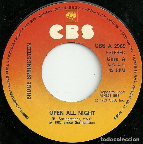 Discos de vinilo: BRUCE SPRINGSTEEN - OPEN ALL NIGHT - SINGLE - Foto 3