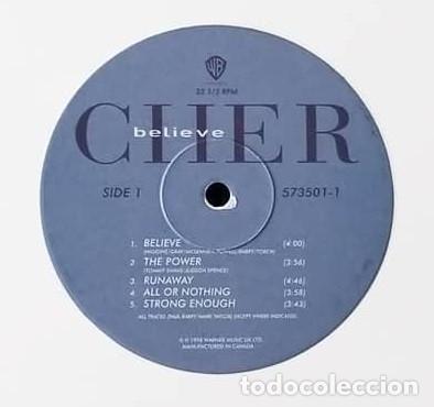 Discos de vinilo: CHER - BELIEVE - LP - Discos La Metralleta - Foto 4