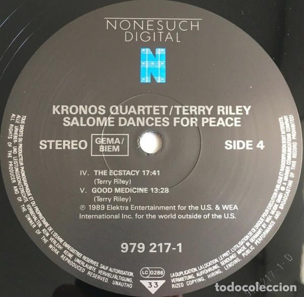 Discos de vinilo: KRONOS QUARTET PLAYS TERRY RILEY - SALOME DANCES FOR PEACE - 2 LP - Foto 7