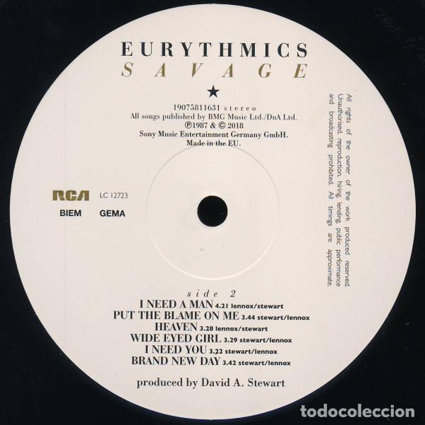 Discos de vinilo: EURYTHMICS - SAVAGE - LP - Foto 4