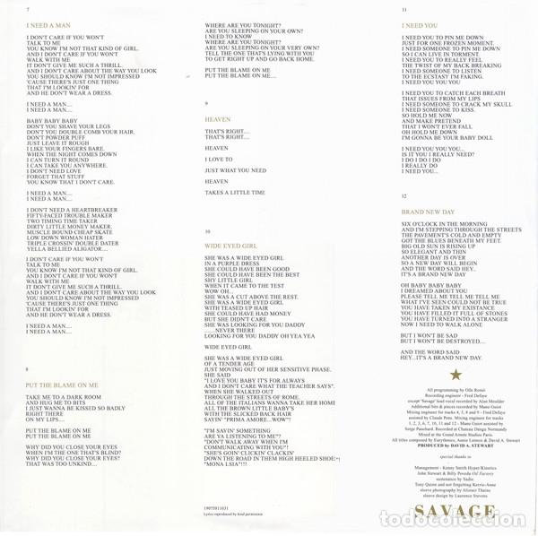 Discos de vinilo: EURYTHMICS - SAVAGE - LP - Foto 7