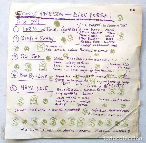 Discos de vinilo: GEORGE HARRISON - DARK HORSE - LP - Foto 4