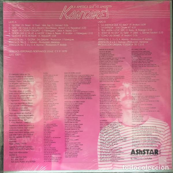 Discos de vinilo: KANTARES - LA AMERICA QUE YO AMO - LP - Foto 2
