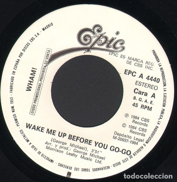 Discos de vinilo: WHAM! - WAKE ME UP BEFORE YOU GO-GO - SINGLE - Foto 2