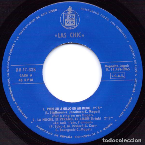Discos de vinilo: LAS CHIC - PON UN ANILLO EN MI DEDO - SINGLE - Foto 3