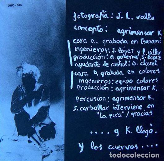Discos de vinilo: AGRIMENSOR K - &iquest;JUEGAS AL ESCONDITE? - SINGLE - Foto 4