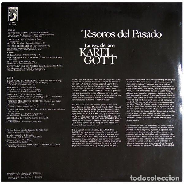 Discos de vinilo: KAREL GOTT - TESOROS DEL PASADO - LP - Foto 2