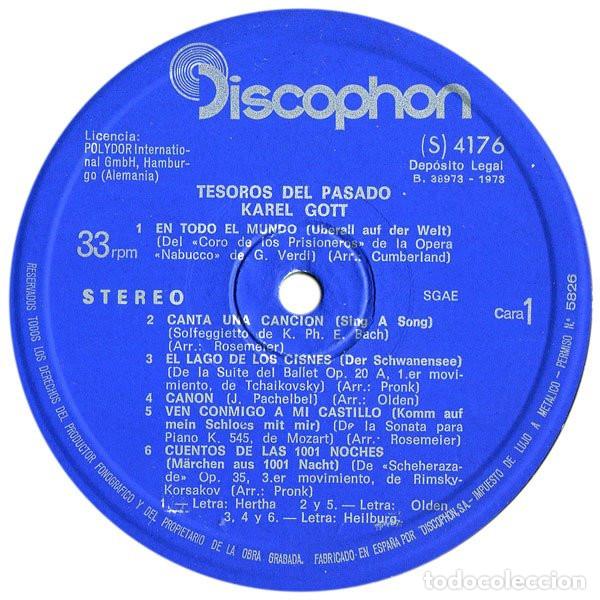 Discos de vinilo: KAREL GOTT - TESOROS DEL PASADO - LP - Foto 3