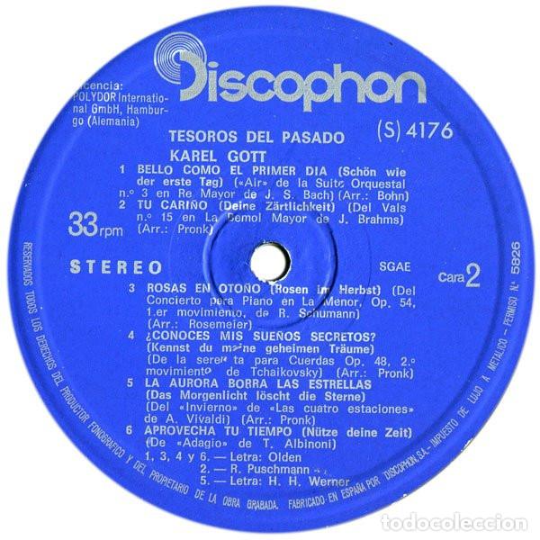 Discos de vinilo: KAREL GOTT - TESOROS DEL PASADO - LP - Foto 4