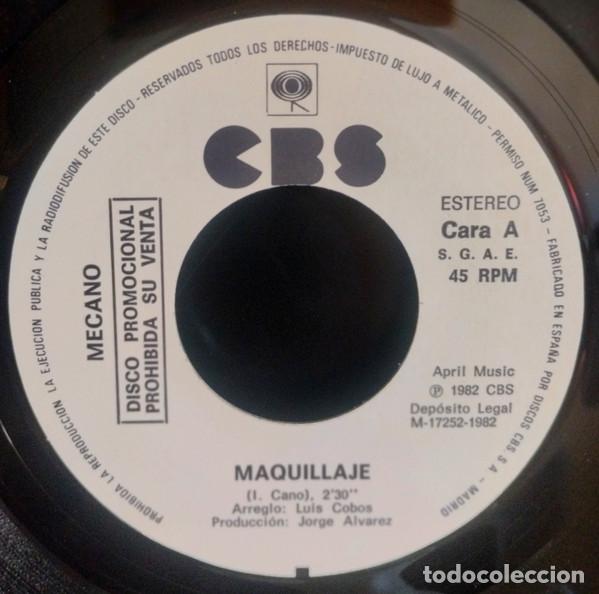 Discos de vinilo: MECANO - MAQUILLAJE - SINGLE - Foto 3