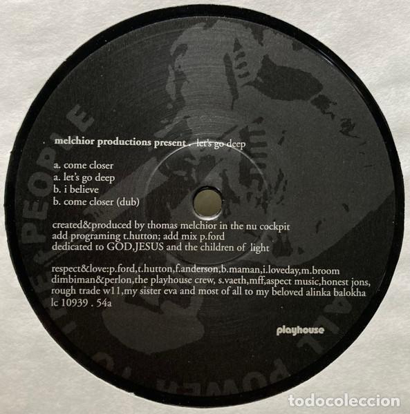 Discos de vinilo: MELCHIOR PRODUCTIONS - LETS GO DEEP - MAXI - Foto 1
