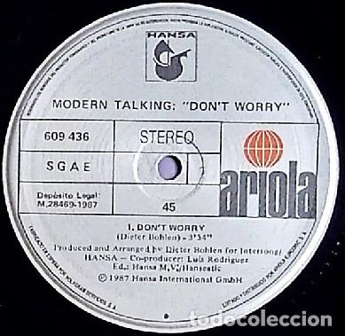 Discos de vinilo: MODERN TALKING - DONT WORRY - MAXI - Foto 3