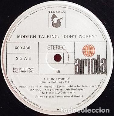 Discos de vinilo: MODERN TALKING - DONT WORRY - MAXI - Foto 5