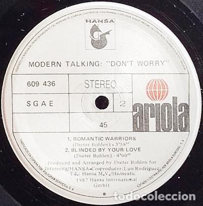 Discos de vinilo: MODERN TALKING - DONT WORRY - MAXI - Foto 6