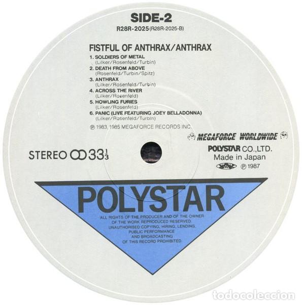 Discos de vinilo: ANTHRAX - FISTFUL OF ANTHRAX - LP - Foto 5