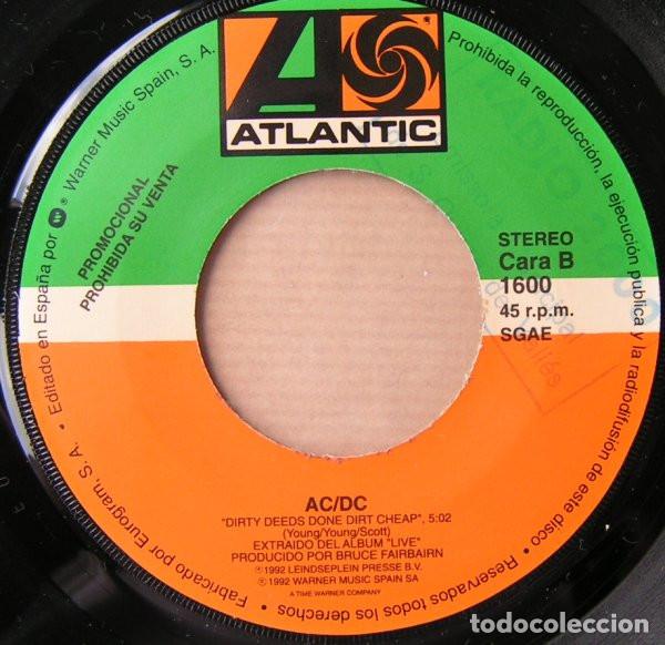 Discos de vinilo: AC/DC - DIRTY DEEDS DONE DIRT CHEAP - SINGLE - Foto 4