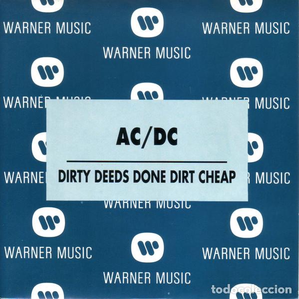Discos de vinilo: AC/DC - DIRTY DEEDS DONE DIRT CHEAP - SINGLE - Foto 1
