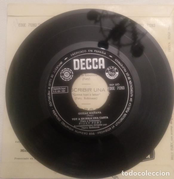 Discos de vinilo: BILLY FURY - QUIZAS MA&Ntilde;ANA - SINGLE - Foto 3