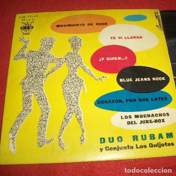 Discos de vinilo: D&Uacute;O R&Uacute;BAM Y LOS QUIJOTES - MOVIMIENTO DE ROCK - SINGLE