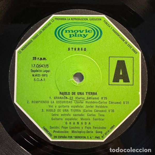 Discos de vinilo: GRANADA - HABLO DE UNA TIERRA - LP - Foto 4