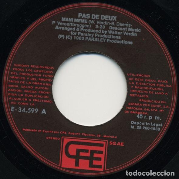 Discos de vinilo: PAS DE DEUX - MANI MEME - SINGLE - Foto 3