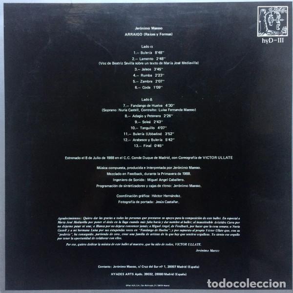 Discos de vinilo: JER&Oacute;NIMO MAESSO - ARRAIGO - LP - Foto 2