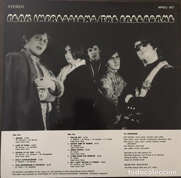 Discos de vinilo: THE FREEBORNE - PEAK IMPRESSIONS - LP - Foto 2