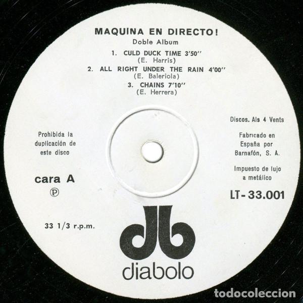Discos de vinilo: M&Aacute;QUINA - EN DIRECTO - 2 LP - Foto 4