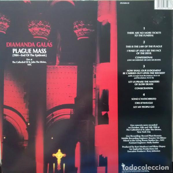 Discos de vinilo: DIAMANDA GAL&Aacute;S - PLAGUE MASS - 2 LP - Foto 2