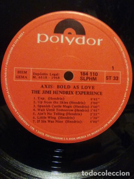 Discos de vinilo: THE JIMI HENDRIX EXPERIENCE - AXIS: BOLD AS LOVE - LP - Foto 6