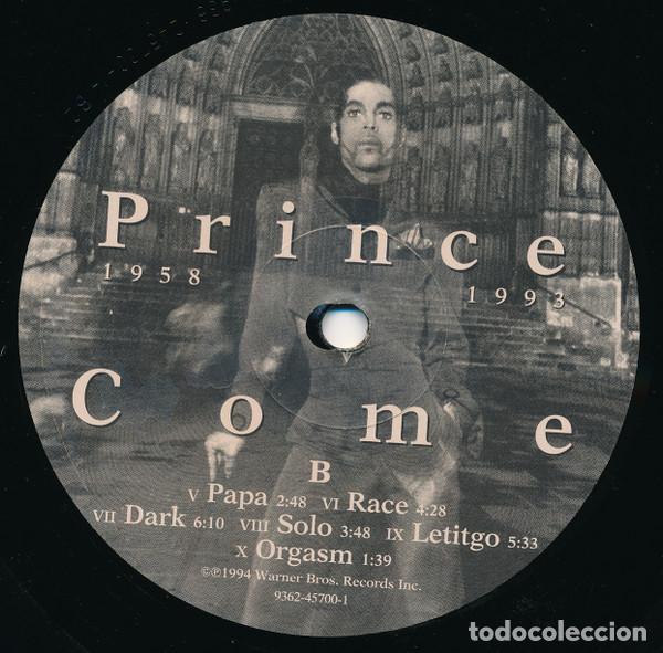 Discos de vinilo: PRINCE - COME - LP - Discos La Metralleta - Foto 4