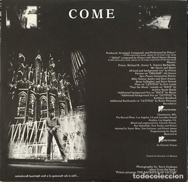 Discos de vinilo: PRINCE - COME - LP - Discos La Metralleta - Foto 6