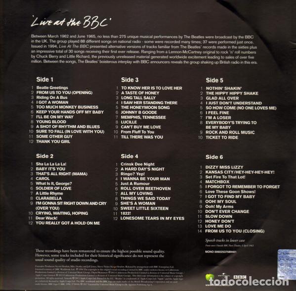 Discos de vinilo: THE BEATLES - LIVE AT THE BBC - 3 LP - Foto 5
