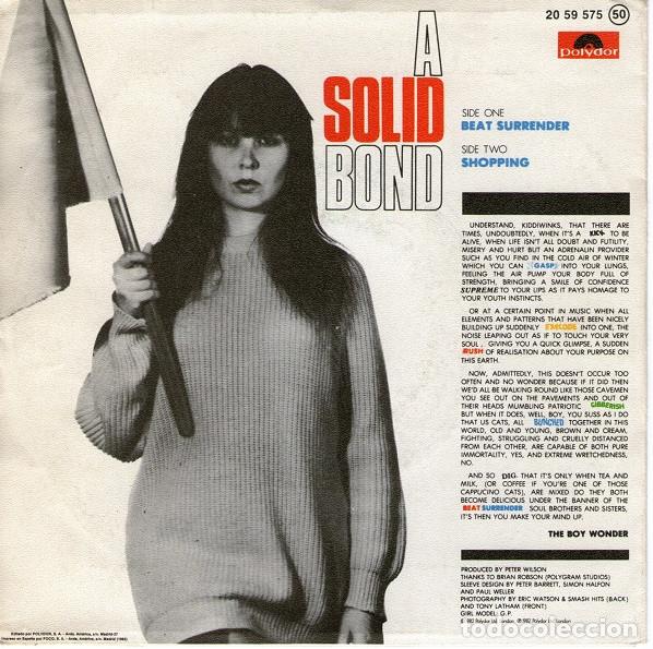 Discos de vinilo: THE JAM - BEAT SURRENDER = TOQUE A RENDICION - SINGLE - Foto 2