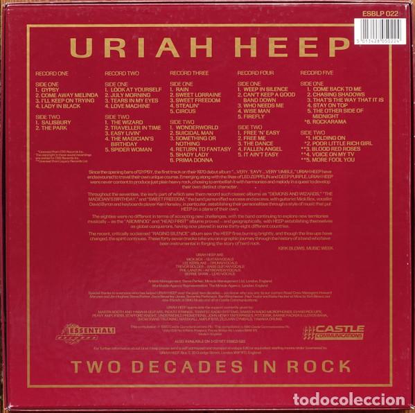 Discos de vinilo: URIAH HEEP - TWO DECADES IN ROCK - BOX LP - Foto 2