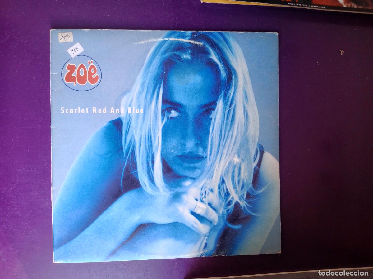 Discos de vinilo: Zo&euml; &ndash; Scarlet Red And Blue - LP POLYDOR 1991 - ELECTRONICA SYNTH POP DISCO FANS