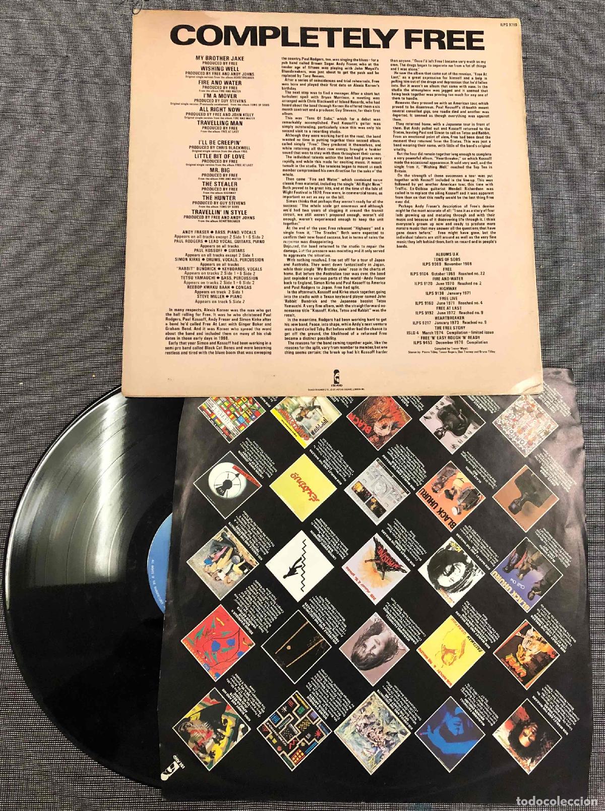Discos de vinilo: LP COMPLETELY FREE. ISLAND 1982 - Foto 2