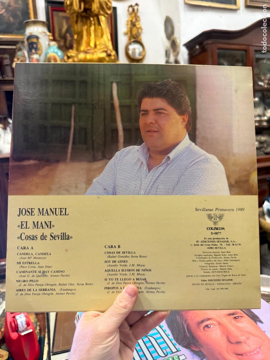 Discos de vinilo: LP JOSE MANUEL EL MANI - COSAS DE SEVILLA - Foto 2