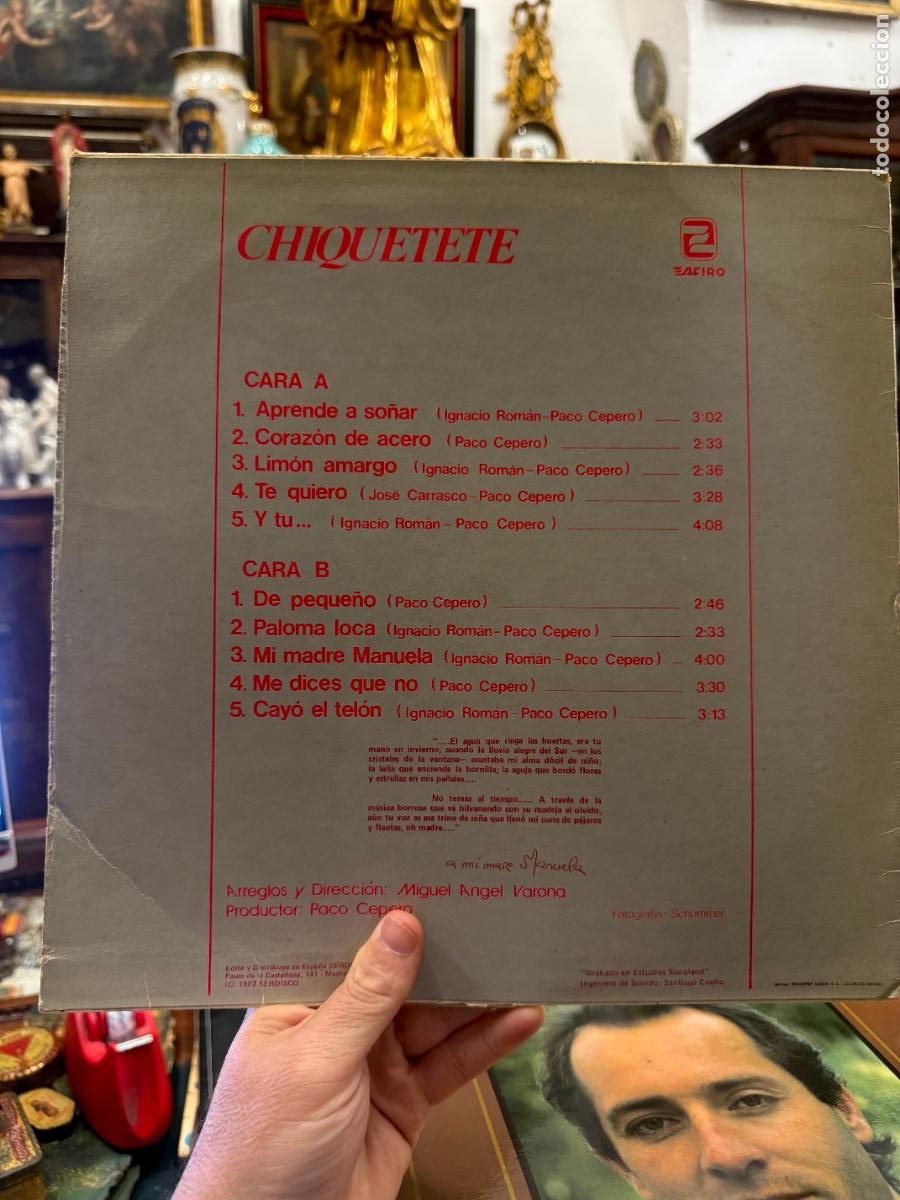 Discos de vinilo: LP CHIQUETETE - APRENDE A SO&Ntilde;AR - Foto 2