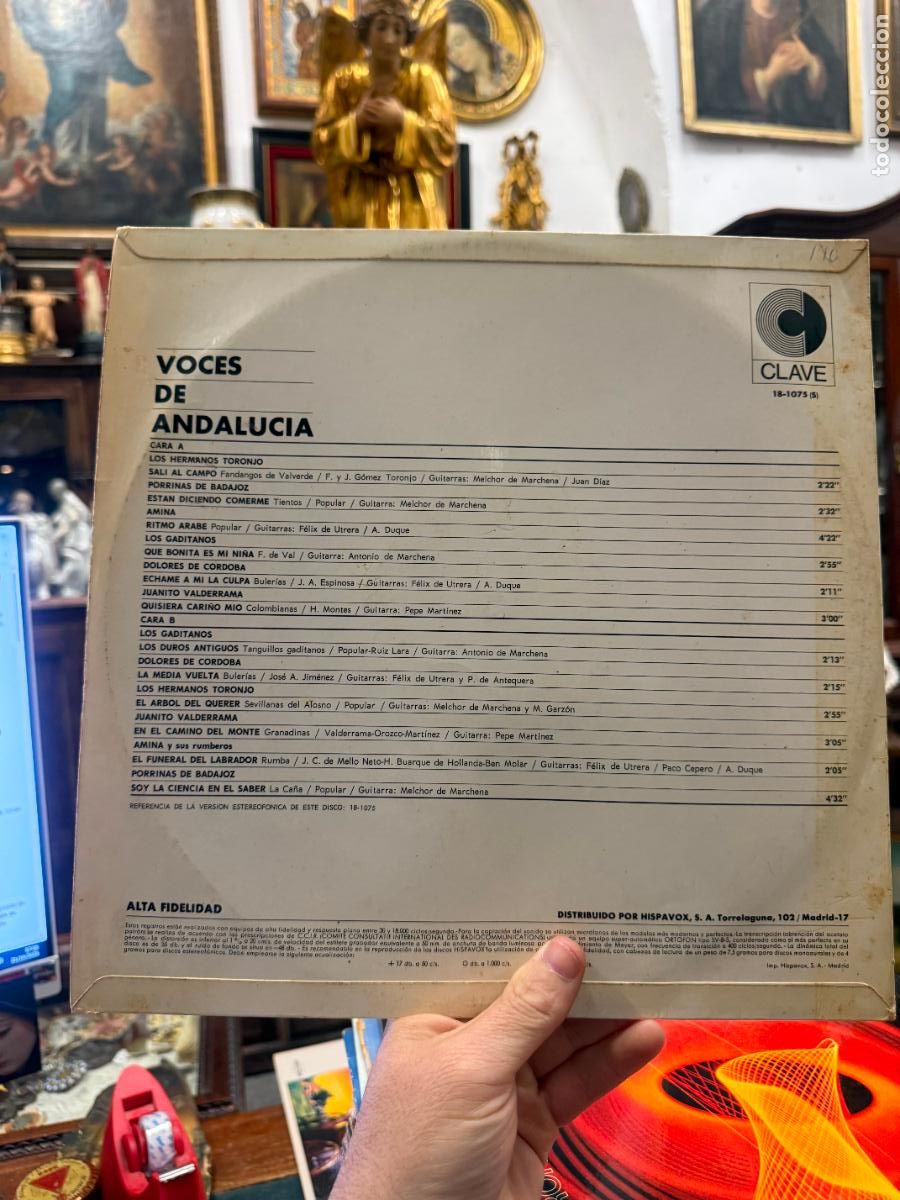 Discos de vinilo: LP VOCES DE ANDALUCIA - Foto 2