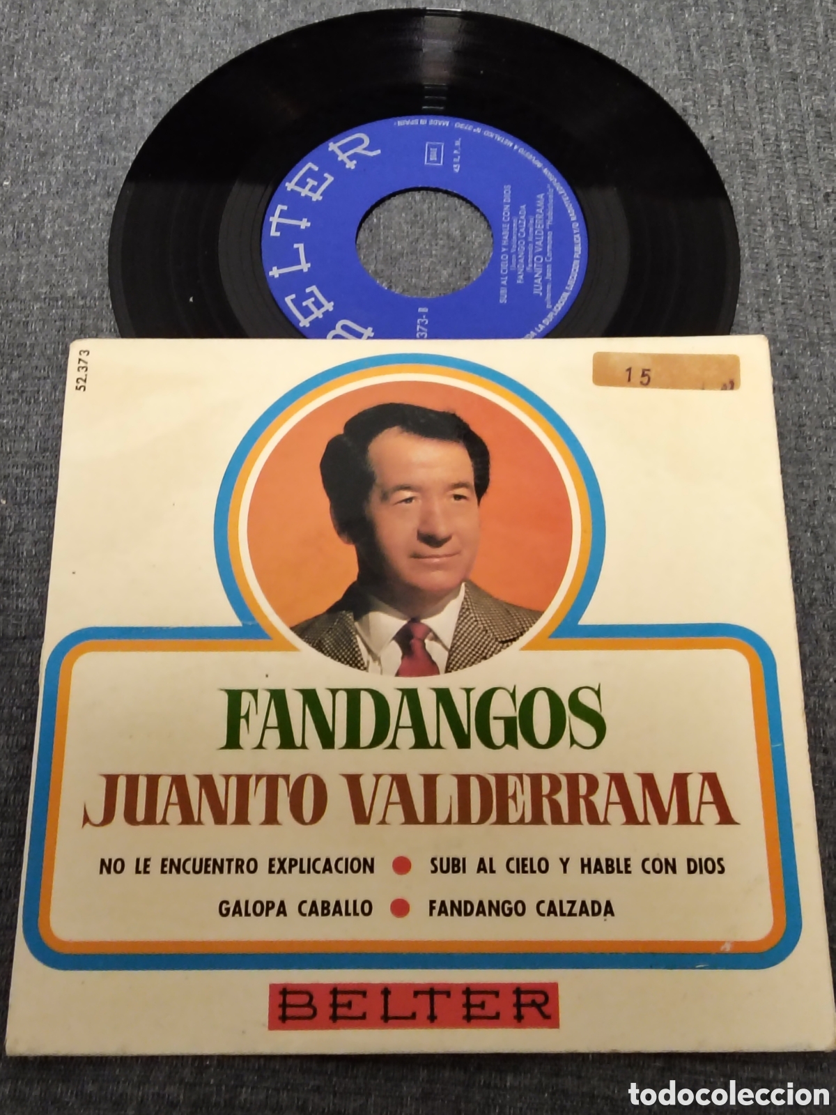 Discos de vinilo: vinilo single/EP &rdquo;Fandangos&rdquo; de Juanito Valderrama