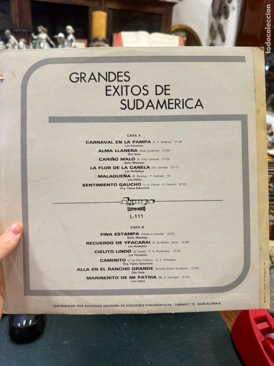 Discos de vinilo: LP GRANDES EXITOS DE SUDAMERICA - Foto 2